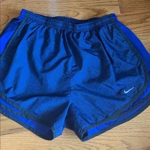 Navy patterned Nike shorts